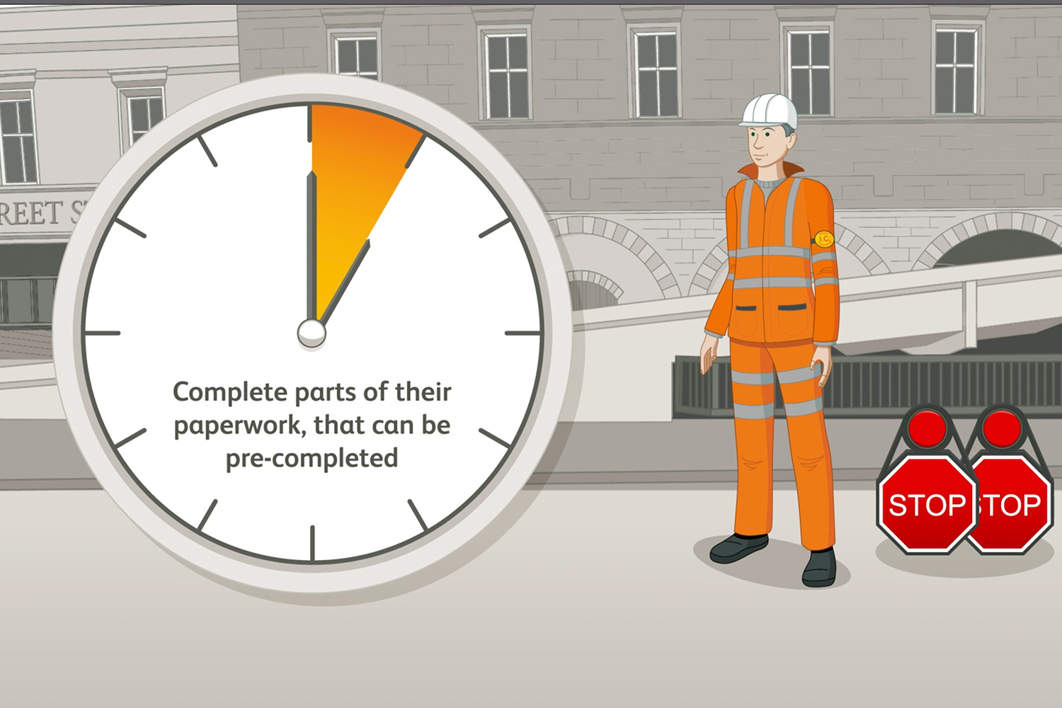 illustration from safety video