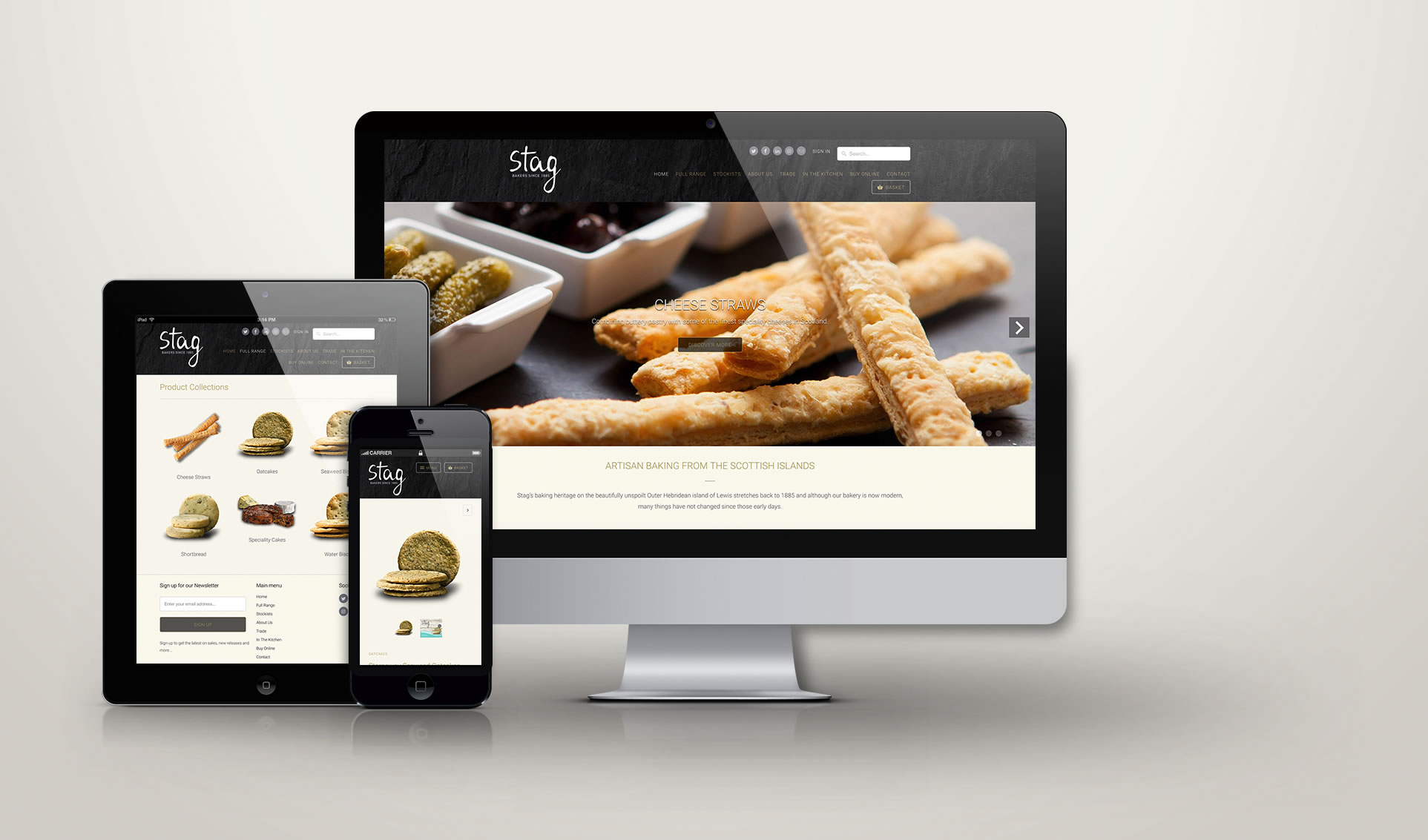Stag Bakeries website suite