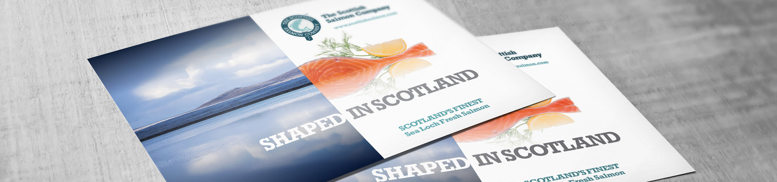 postcards of In Scotland campaign for Scottish Salmon Company