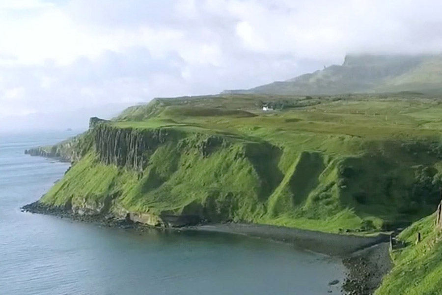 Scottish cliff landscape