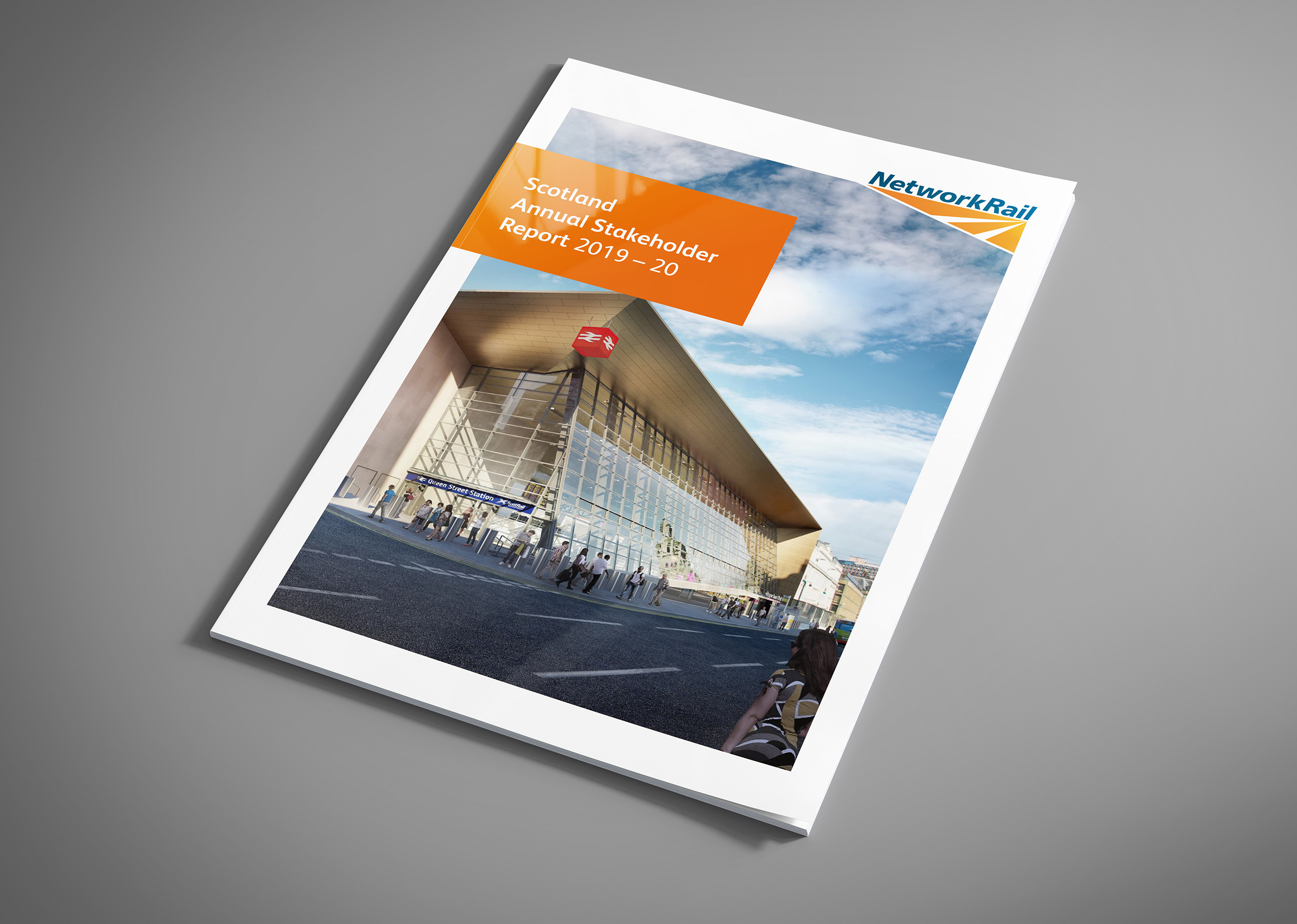 front cover of report with new queen street station plans